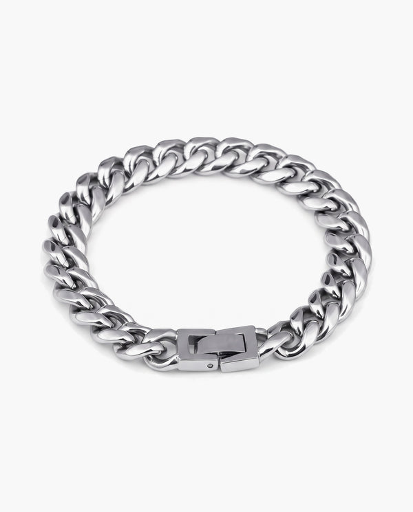 Marco Maveri Polished Cuban Link Bracelet, Silver