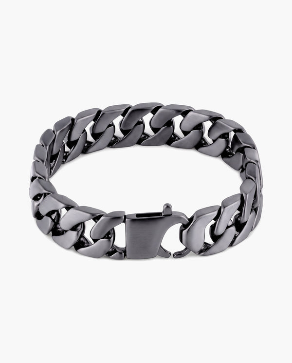 Marco Maveri Polished Curb Link Bracelet, Black