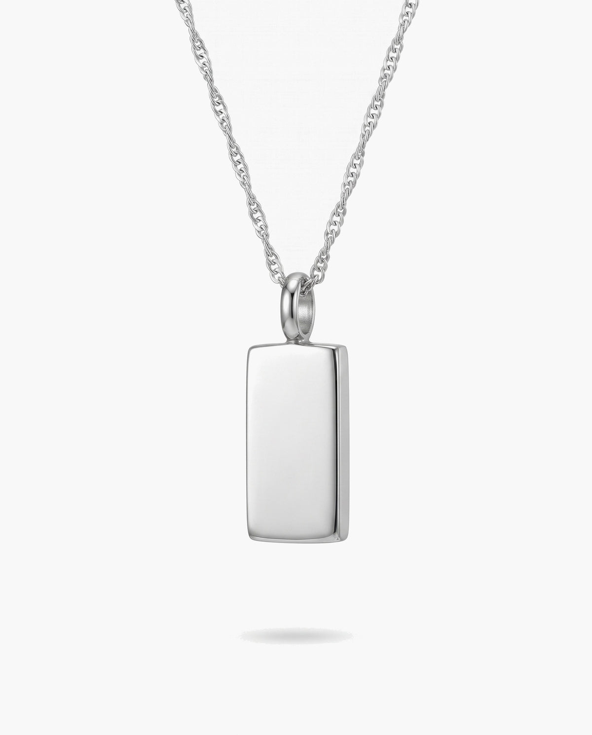 Marco Maveri Rectangular Bar Pendant Necklace, Silver