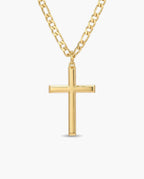 Marco Maveri Slim Cross Pendant Necklace, Gold