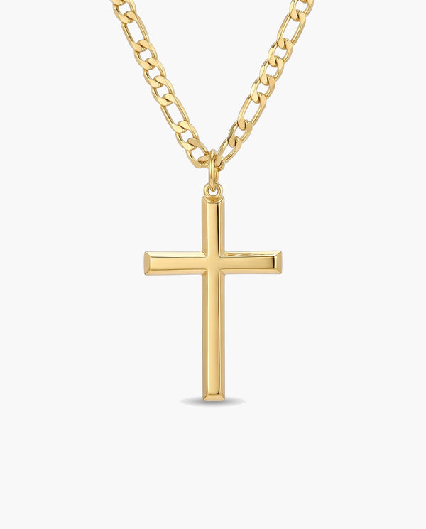 Marco Maveri Slim Cross Pendant Necklace, Gold