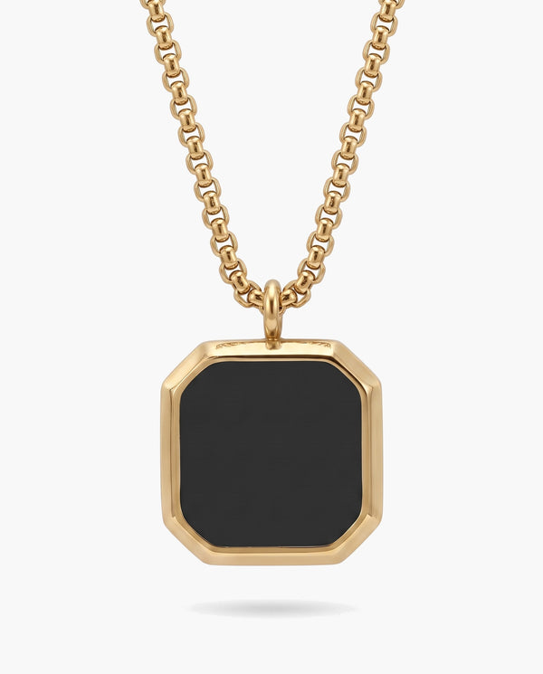 Marco Maveri Square Pendant Box Chain Necklace, Gold