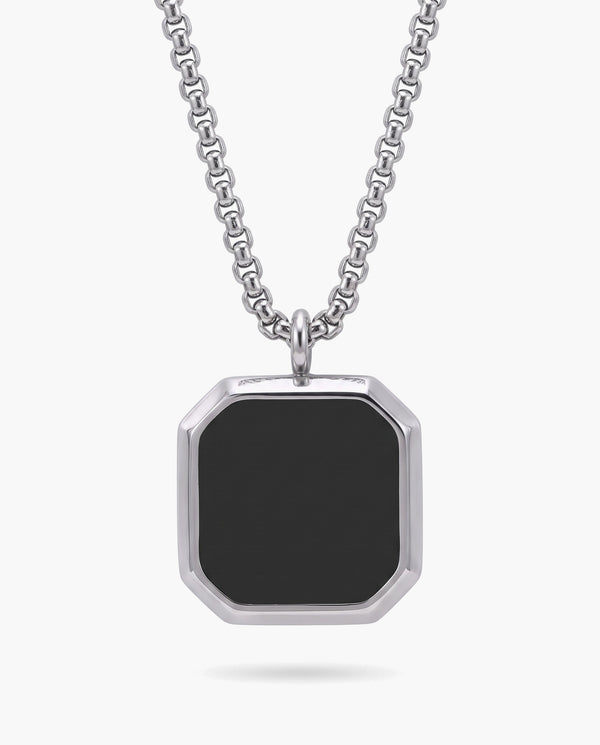 Marco Maveri Square Pendant Box Chain Necklace, Silver