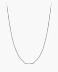 Marco Maveri Stainless Steel Box Chain Necklace, Silver, 1.2 mm wide