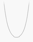 Marco Maveri Stainless Steel Box Chain Necklace, Silver, 1.2 mm wide