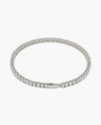 Marco Maveri Tennis Bracelet with Cubic Zirconia, Silver, 3 mm wide