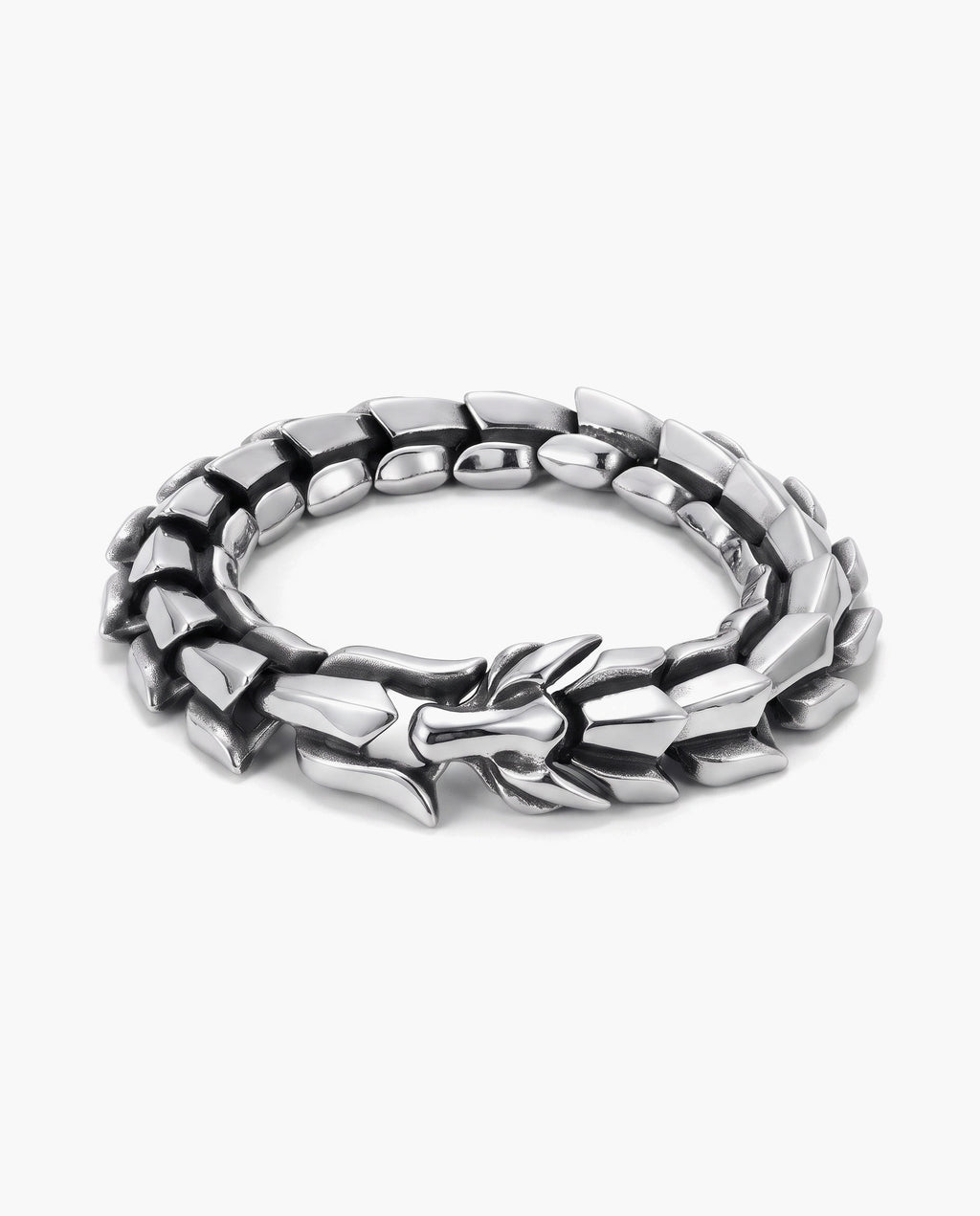 Marco Maveri Titanium Steel Keel Link Bracelet, Silver