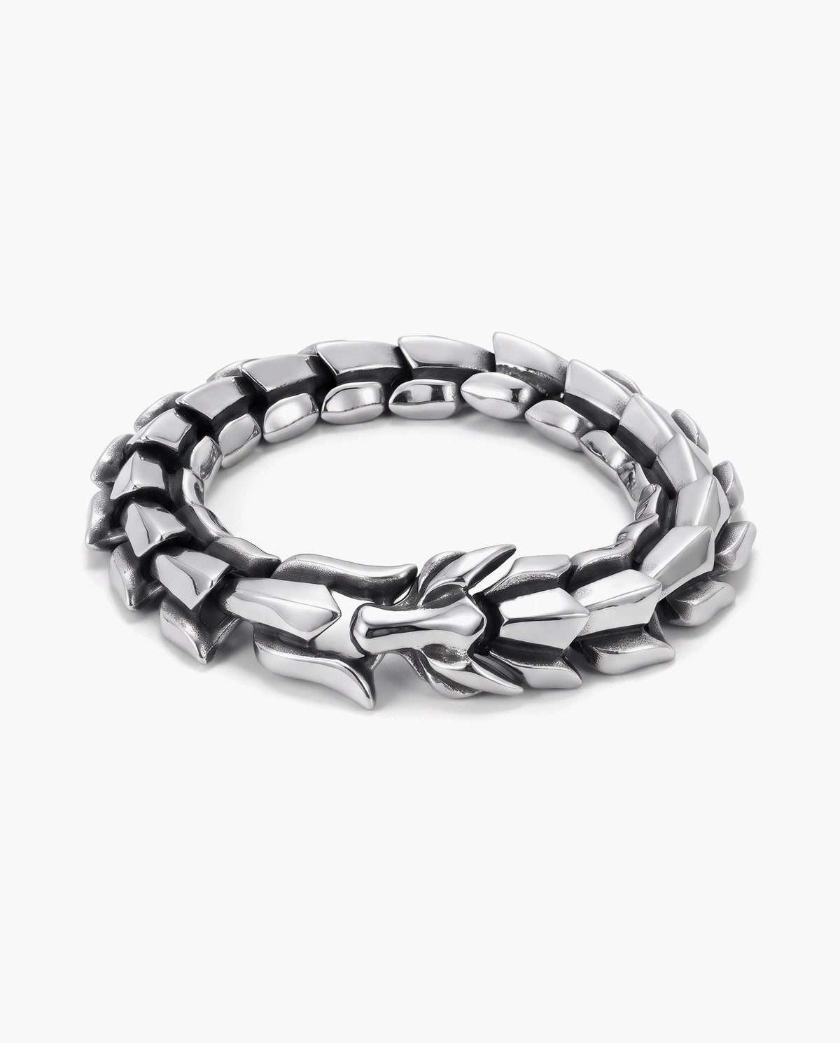 Marco Maveri Titanium Steel Keel Link Bracelet, Silver