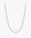 Marco Maveri Titanium Steel Wheat Chain, Silver, 3 mm wide