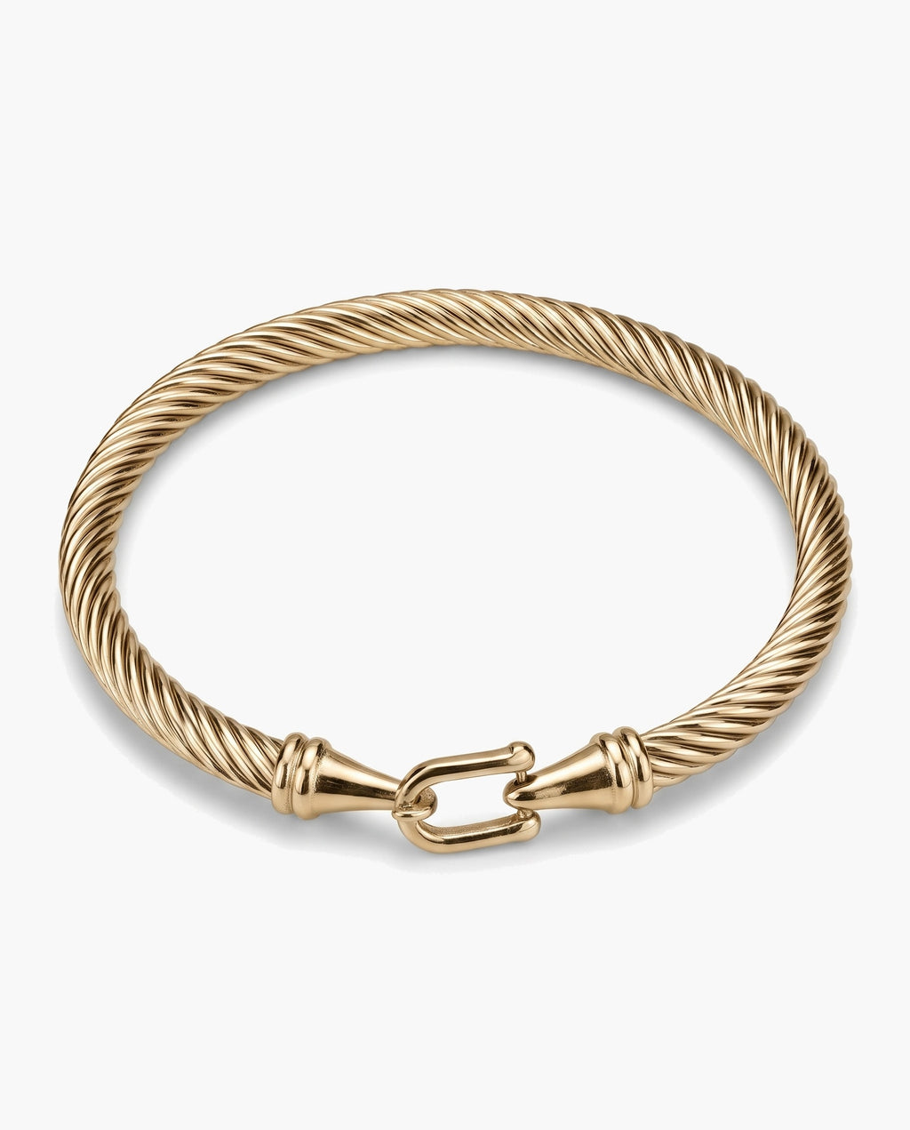 Marco Maveri Twisted Steel Hook Bangle, Gold