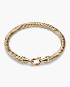 Marco Maveri Twisted Steel Hook Bangle, Gold