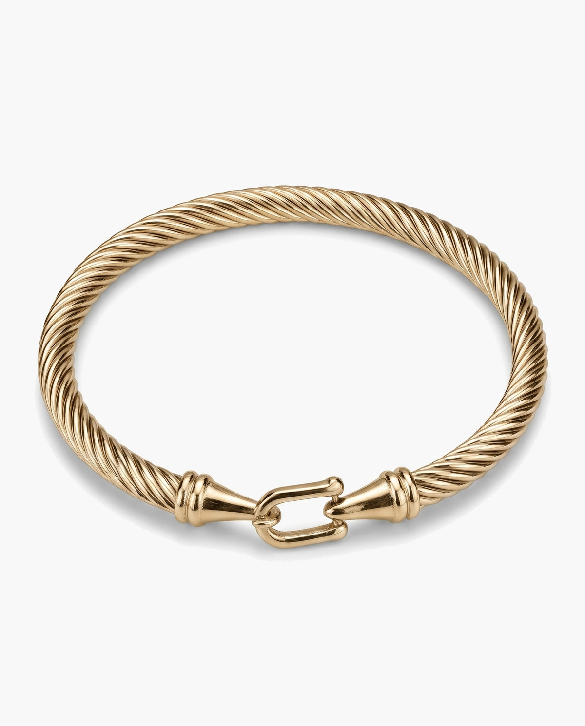Marco Maveri Twisted Steel Hook Bangle, Gold