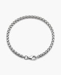 Marco Maveri Wheat Link Chain Bracelet, Silver, 4 mm wide