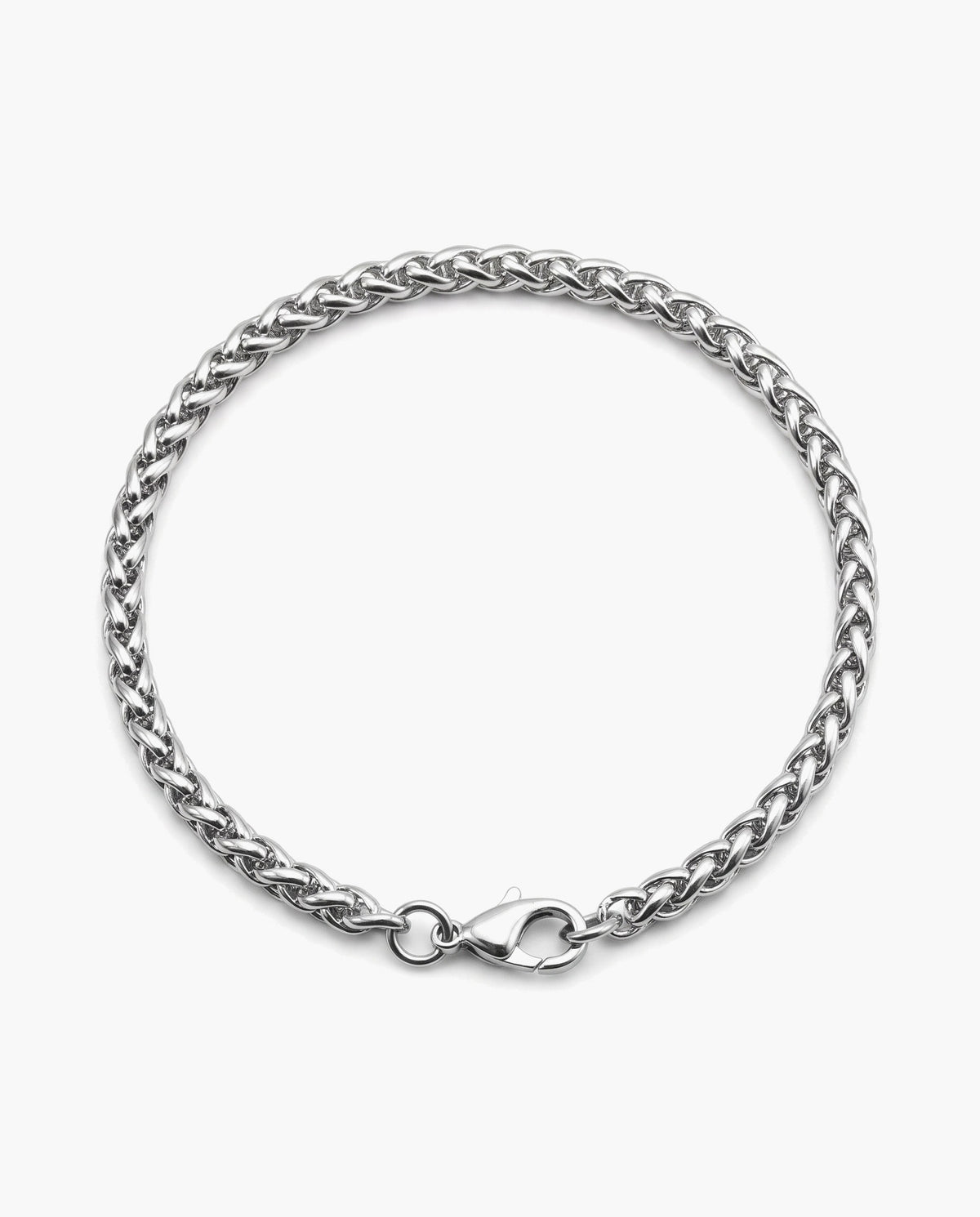 Marco Maveri Wheat Link Chain Bracelet, Silver, 4 mm wide