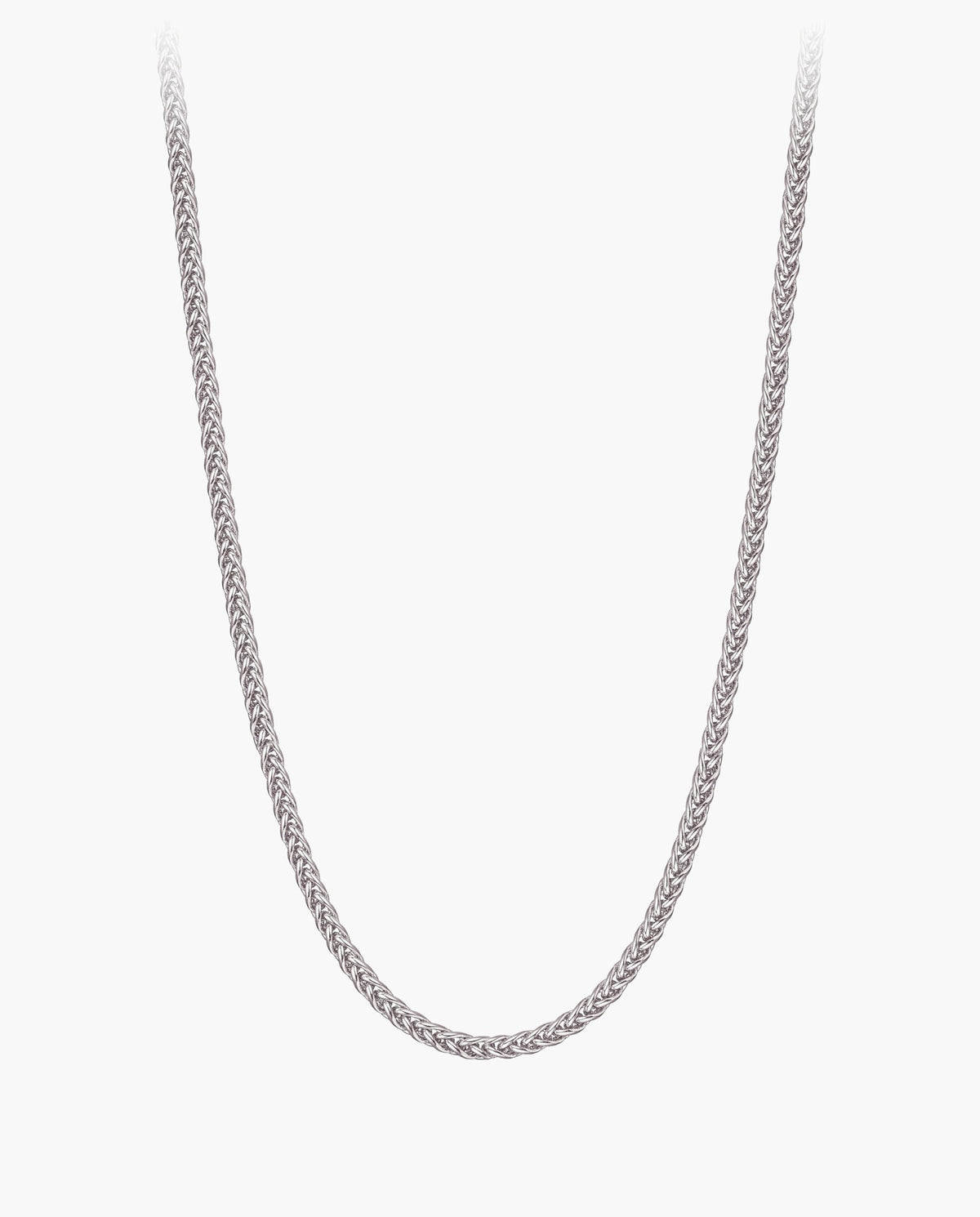 Marco Maveri Wheat Link Chain in Titanium Steel, Silver