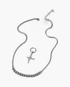 Mixed Chain with Four-Point Star Pendant