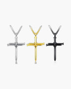 Nail Cross Pendant Necklace