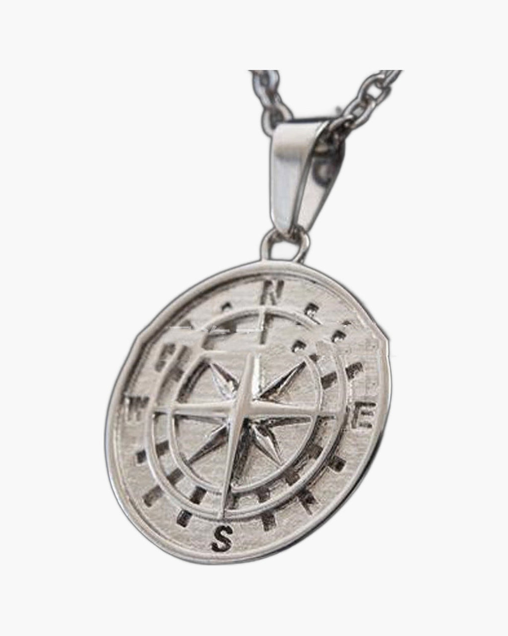 Navigational Compass Pendant Necklace view 4