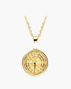 Navigational Compass Pendant Necklace view 2