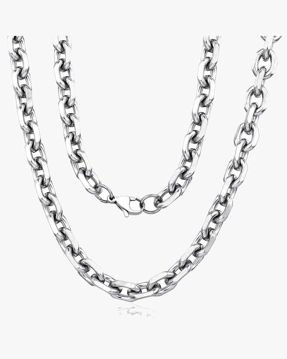 Polished Cable Link Chain Necklace