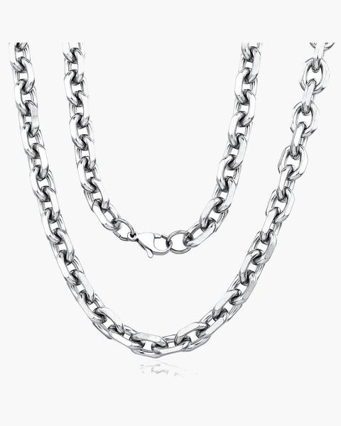 Polished Cable Link Chain Necklace
