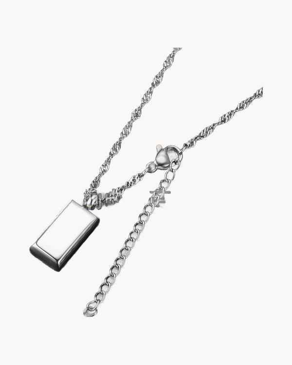 Rectangular Bar Pendant Necklace view 6
