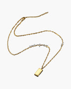 Rectangular Bar Pendant Necklace view 4