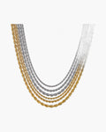 Rope Chain Necklace in Stainless Steel view 3