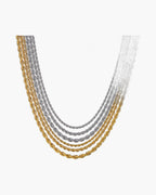 Rope Chain Necklace in Stainless Steel view 3
