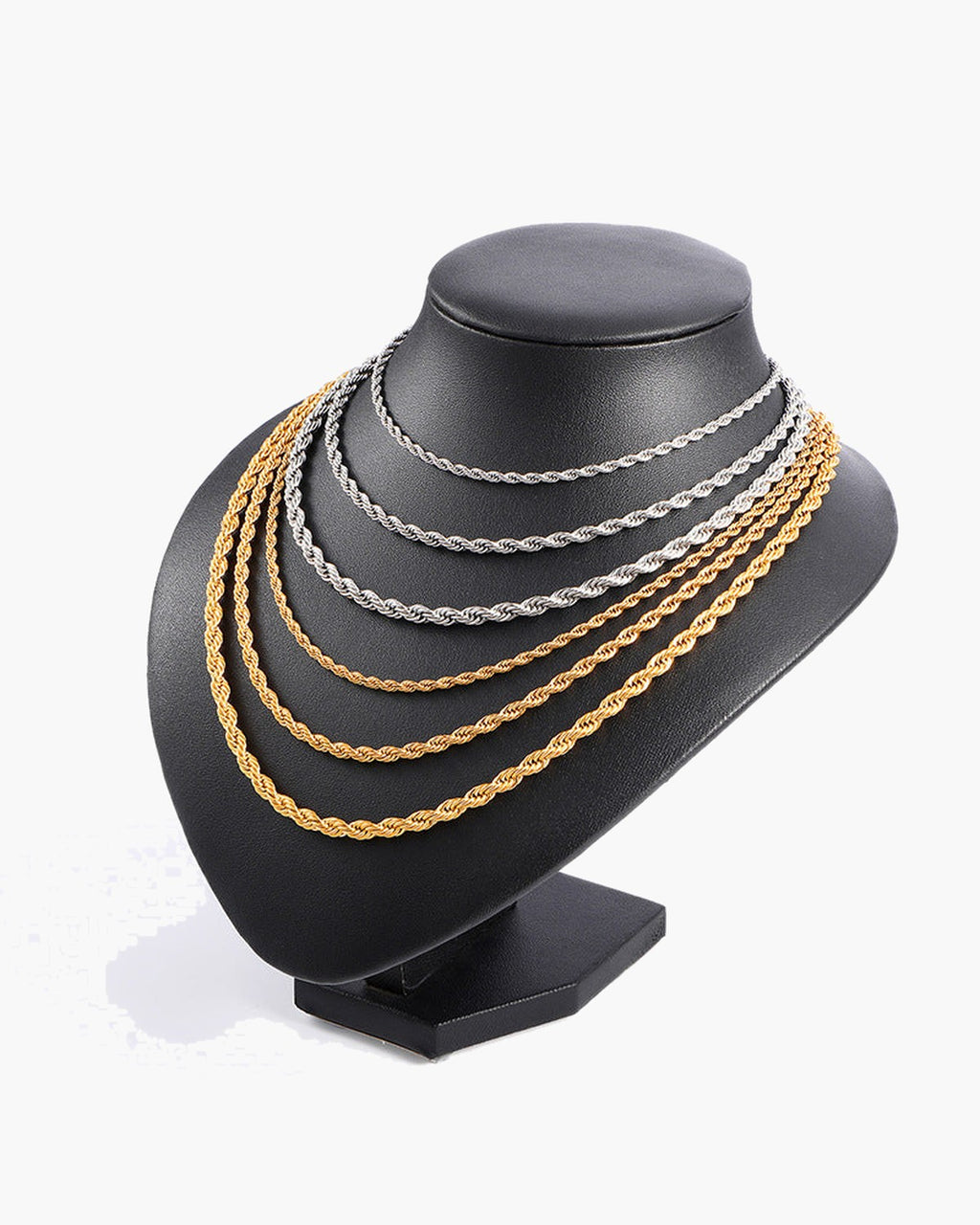 Rope Chain Necklace in Stainless Steel