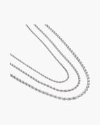 Rope Chain Necklace in Stainless Steel view 2
