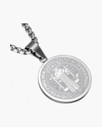 Saint Benedict Medallion Box Chain Necklace view 13