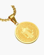 Saint Benedict Medallion Box Chain Necklace view 4