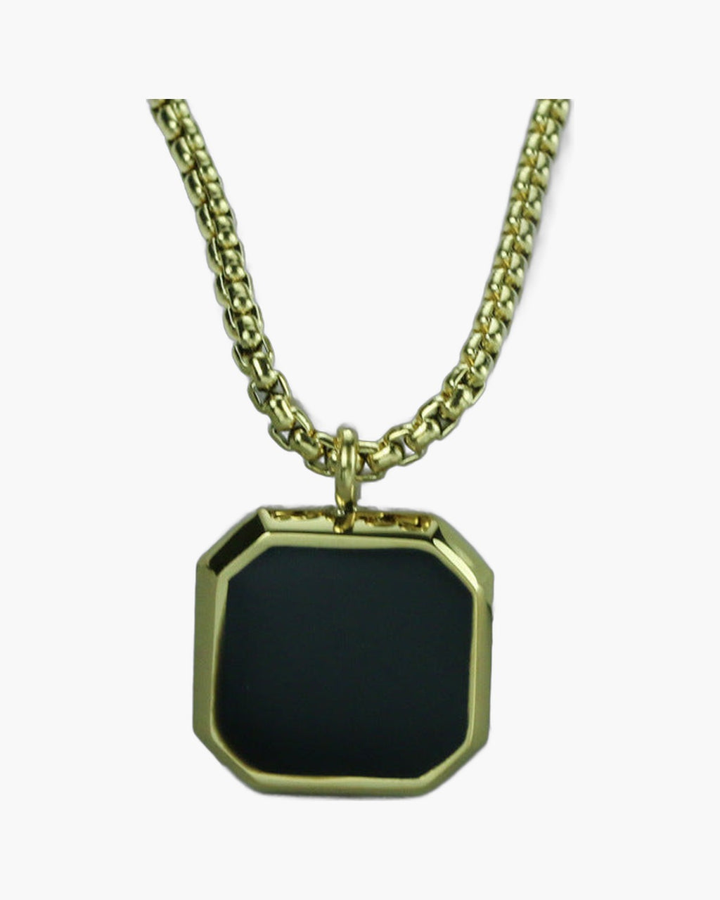 Square Pendant Box Chain Necklace