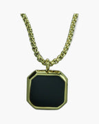 Square Pendant Box Chain Necklace