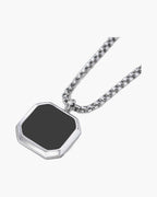 Square Pendant Box Chain Necklace view 3