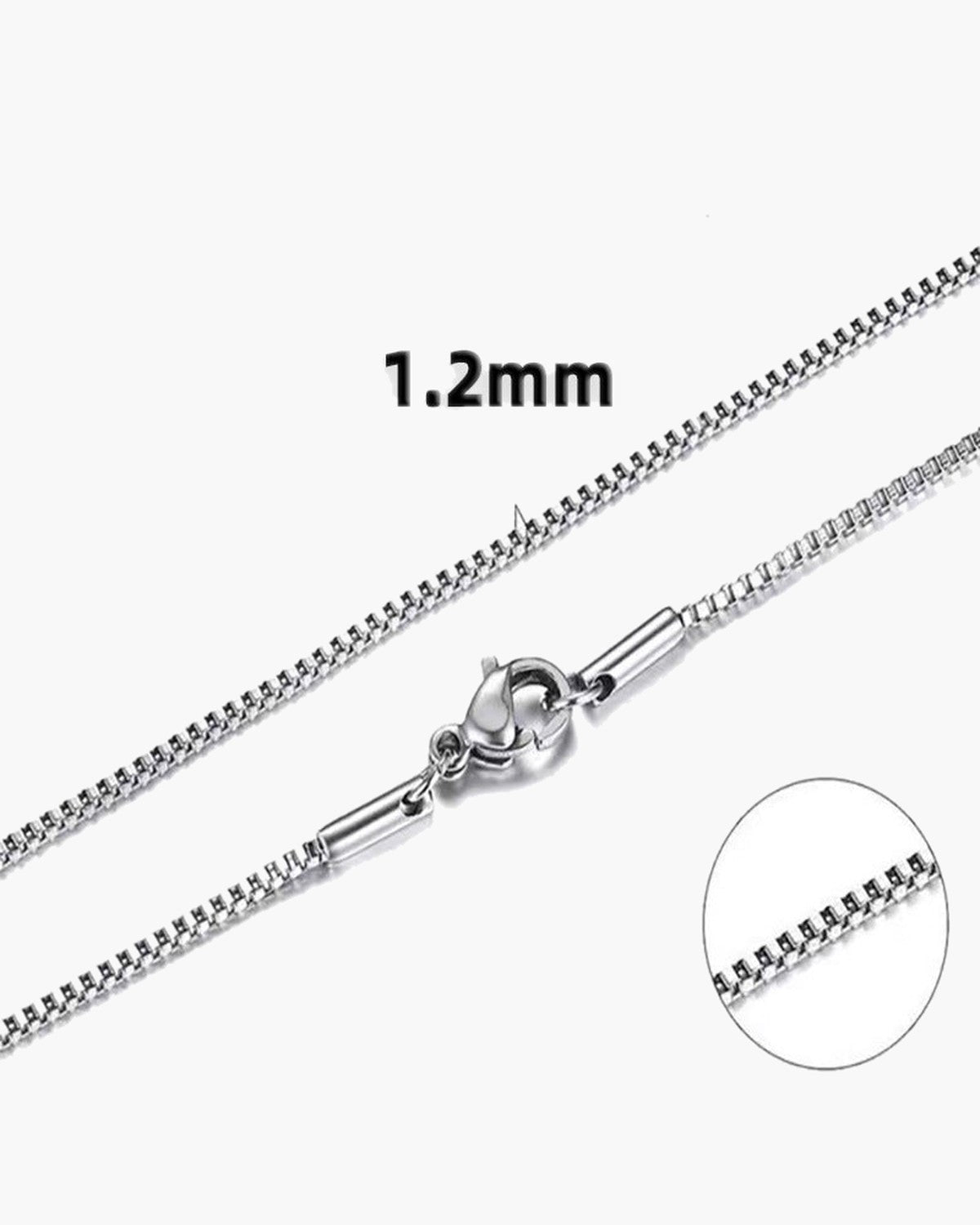 Stainless Steel Box Chain Necklace view 14