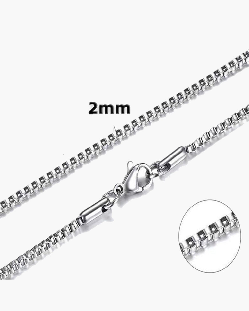 Stainless Steel Box Chain Necklace view 15