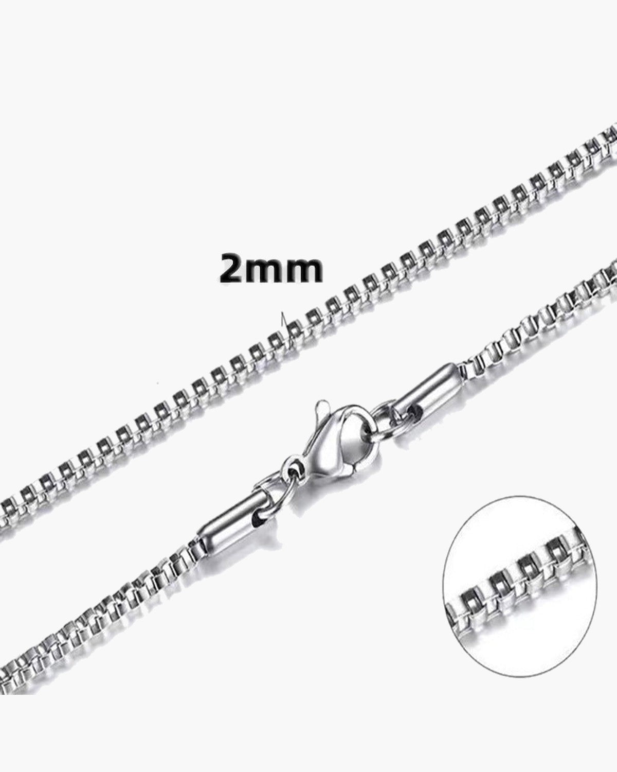 Stainless Steel Box Chain Necklace view 15