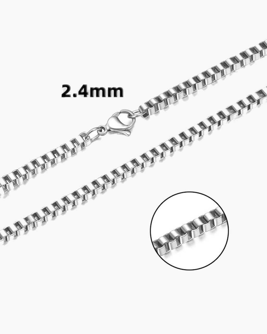 Stainless Steel Box Chain Necklace view 16