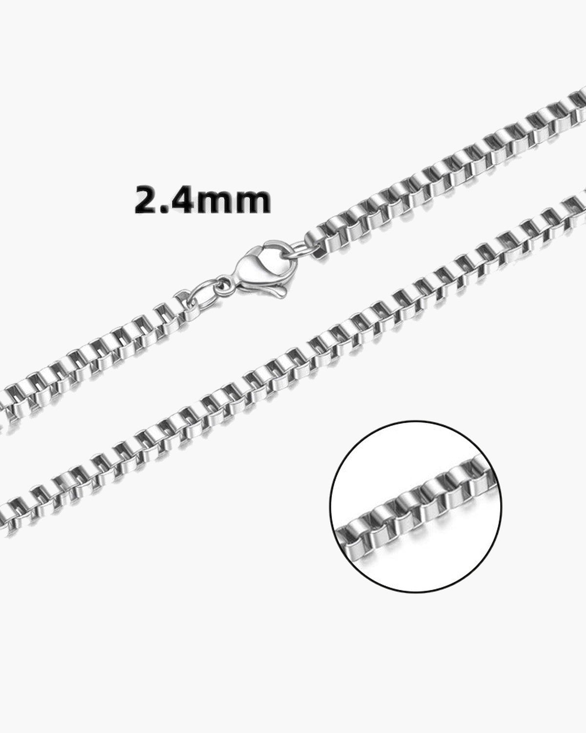 Stainless Steel Box Chain Necklace view 16