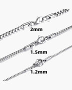 Stainless Steel Box Chain Necklace view 13