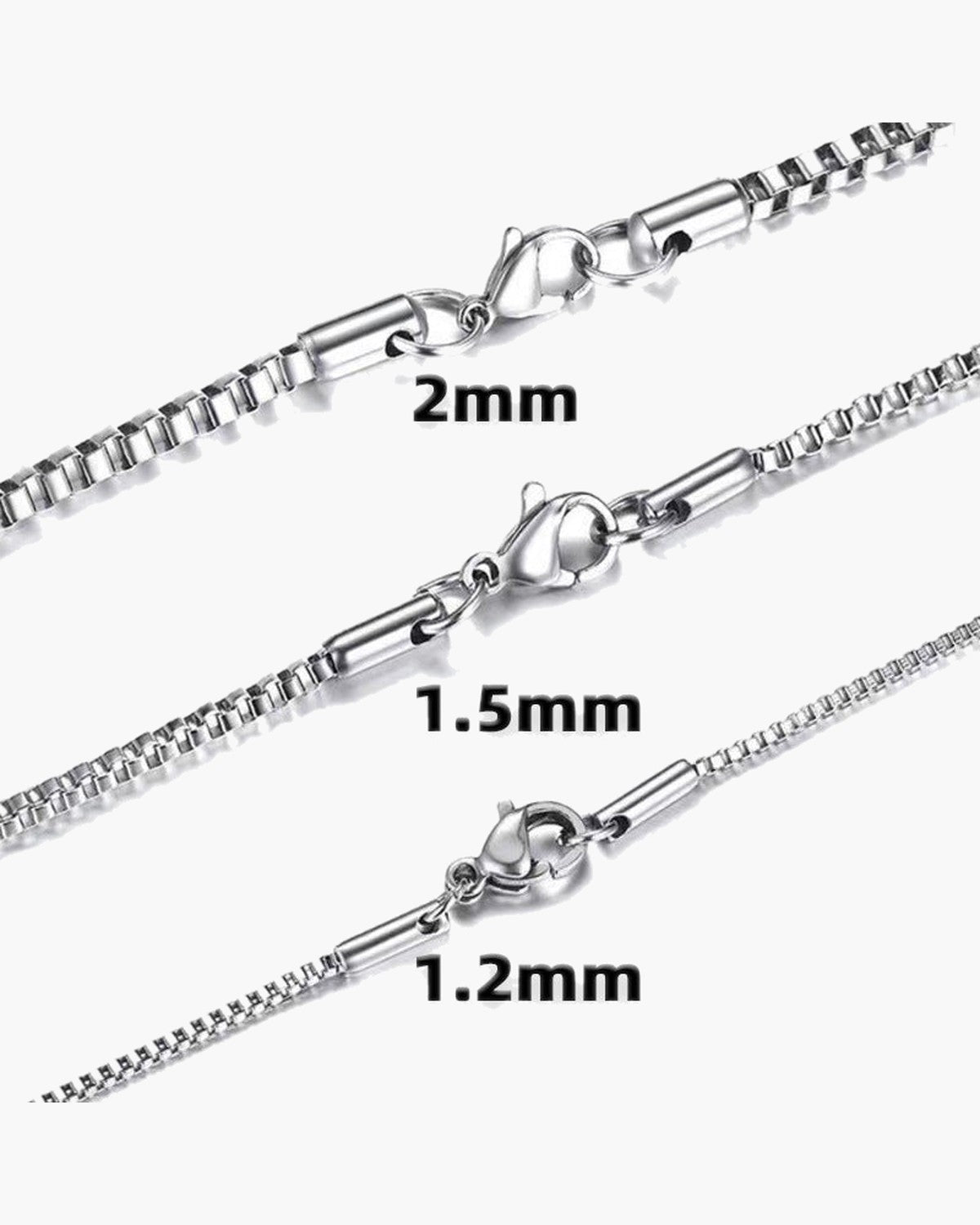 Stainless Steel Box Chain Necklace view 13