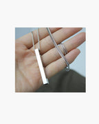 Titanium Steel Box Chain with Bar Pendant