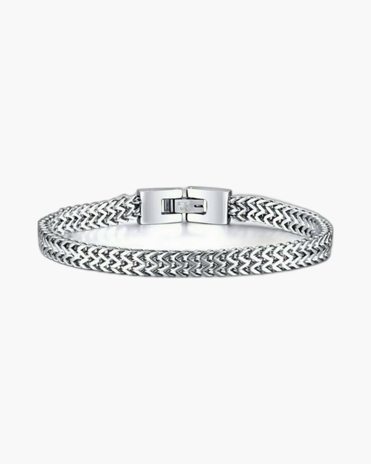 Wheat Link Bracelet in Stainless Steel view 3