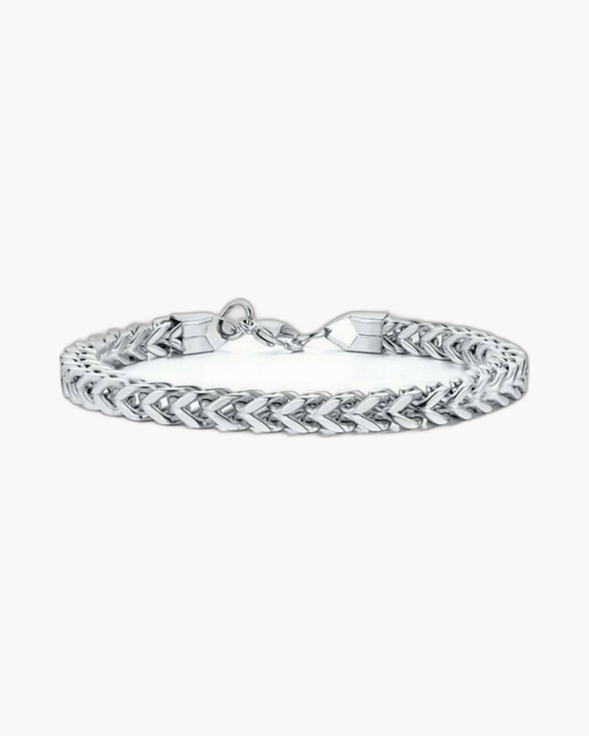 Wheat Link Bracelet in Stainless Steel view 9