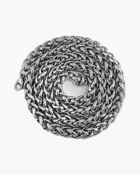 Wheat Link Chain in Titanium Steel